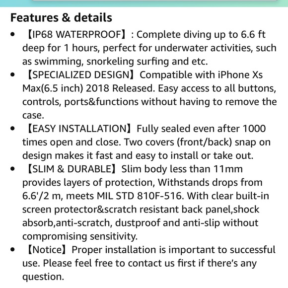 Spidercase waterproof case for iPhone XS Max - NWT - Picture 7 of 13